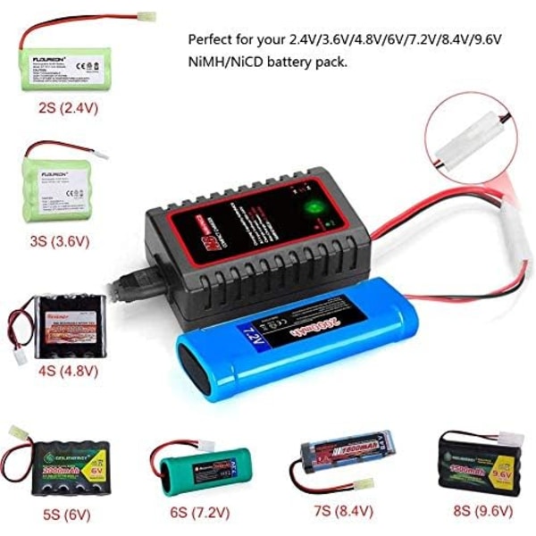 Nimh-laddare för Nimh/NiCD-batteri (2-8s), intelligent laddare för