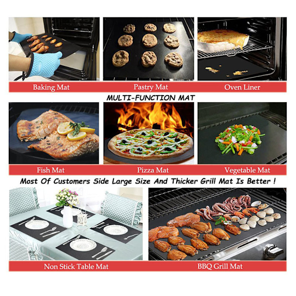 Bagepladebeskyttere til ovnbunden, 3 stk., store, tykke, robuste {XW}