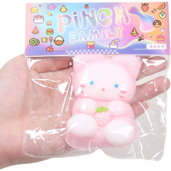 1 stk Squishy Kat Klemme Legetøj, Squishy Kat Kawaii Klæbrig Squishies Stressaflastende Squishies til Børnefødselsdagsgaver, Klem Familie Squishy Legetøj