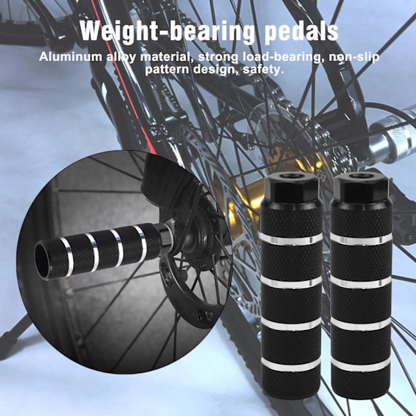 Pieces Universal Alumiiniset Polkupyörän Polkimet BMX Stunt Polkimet Liukumattomat Takapolkimet Polkupyörän Tarvikkeet BMX, MTB {XW}