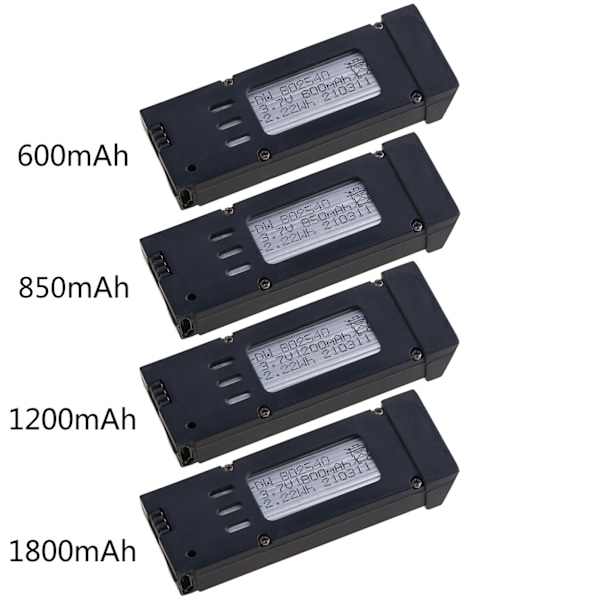 3.7V 600mA 800mA 1200mA 1800mA Litium-akku Eachine E58 S168 JY019 JD19 -droneille 0.03 1800mA