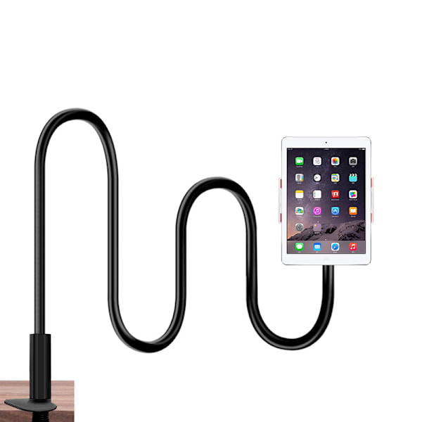 Senge telefonholder, telefonholder med fleksibel svanehals lang arm 360° rotasjon justerbar