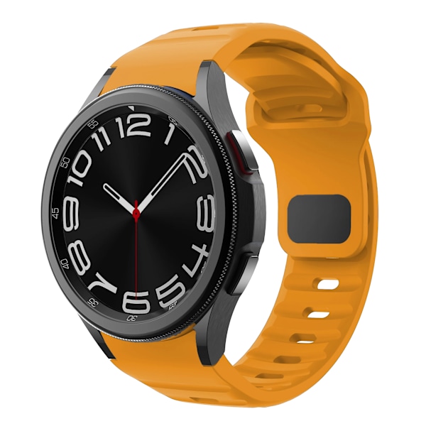 Silikonrem til Samsung Galaxy Watch 6 Classic 47mm 43mm/4 classic 46mm 42mm Armbånd Galaxy Watch 5/5pro 45mm/4/6 40mm 44mm Gul Yello Yellow galaxy watch 6 44mm