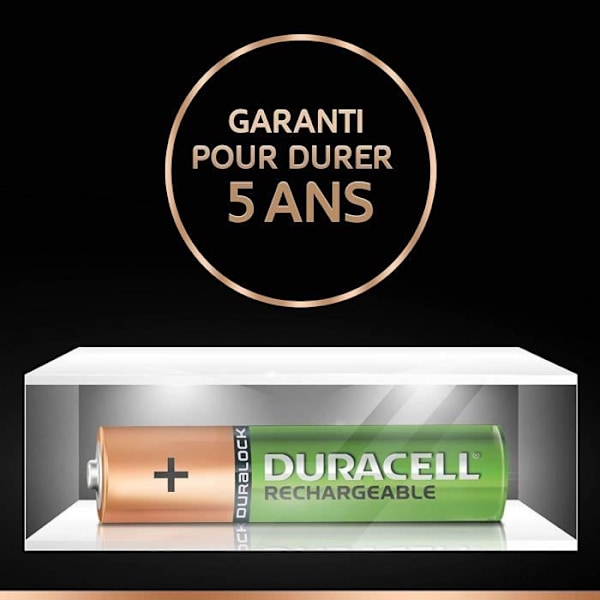 Duracell Recharge Ultra oppladbare batterier Type AAA 900 mAh, pakke med 4 batterier