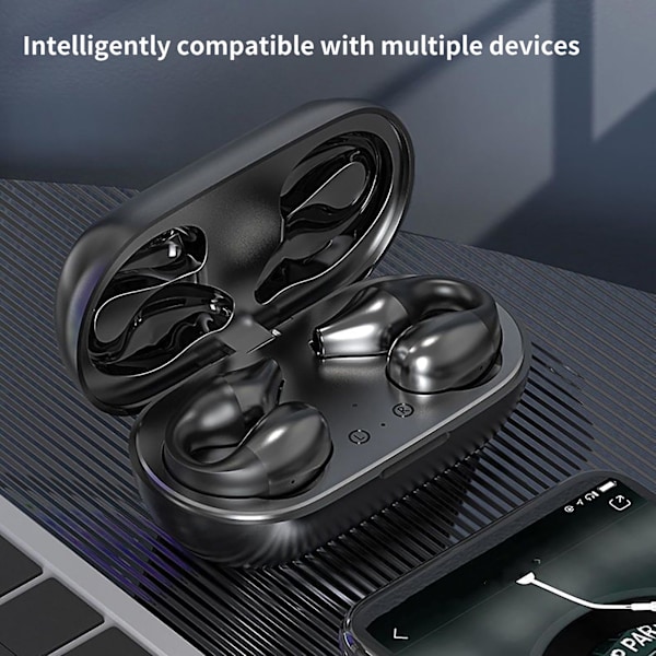 S03 Bluetooth Hörlurar HiFi Ljud Smart Brusreducering Trådlösa Bluetooth 5.2 Hörlurar Black
