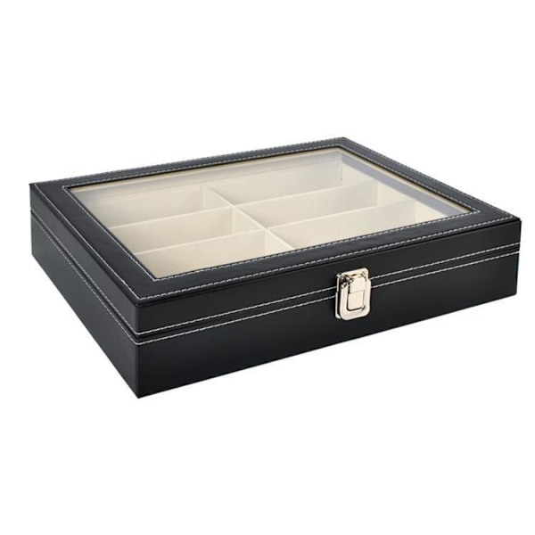 Brillerboks med 8 rum / Brilleopbevaring - Brilleopbevaring Black Black