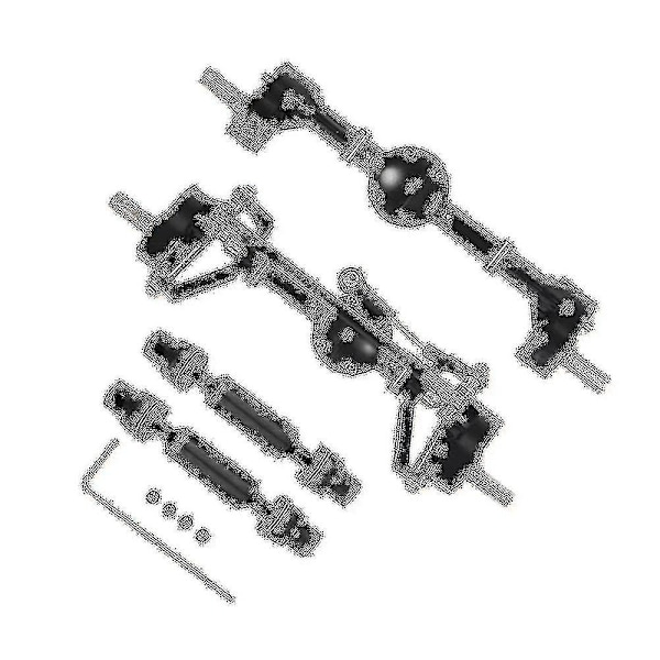 Front og bakre portalaksel med metalldrivaksel for C14 C24 C24-1 C34 C44 B14 B24 1/16 Rc bil opg.