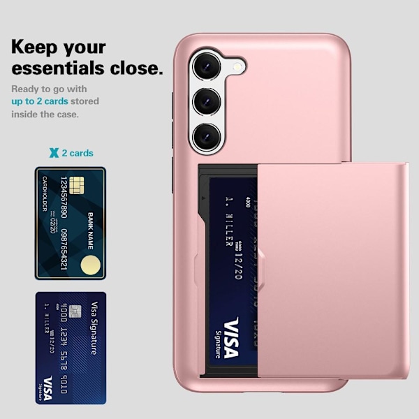 Samsung Galaxy S23 -kotelo korttipidikkeellä, musta