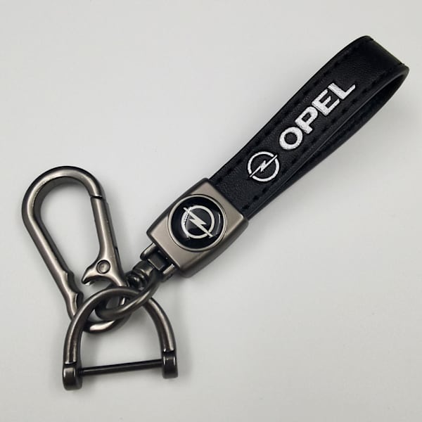 Bil Læder Cykel Nøglering Metal Finish | Kraftig Nøglering | Nøglering Og Krog Montering Gun Farve Hardware Gun Color Hardware Opel