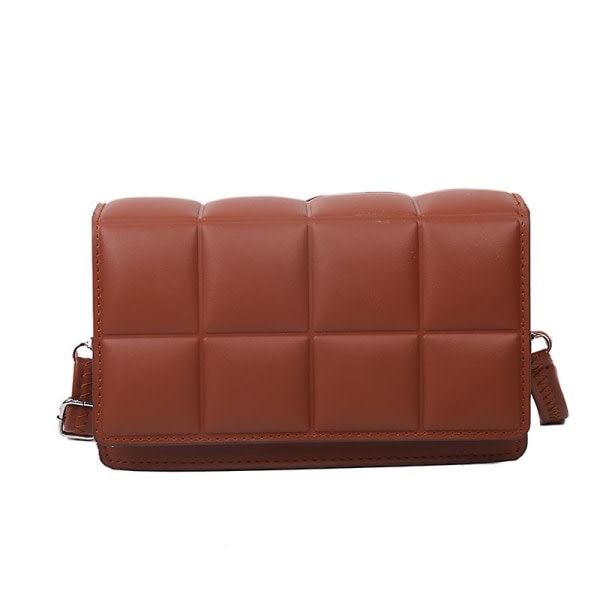 Crossbody-väska för kvinnor Cuboid Design Leather Skew Bag khaki