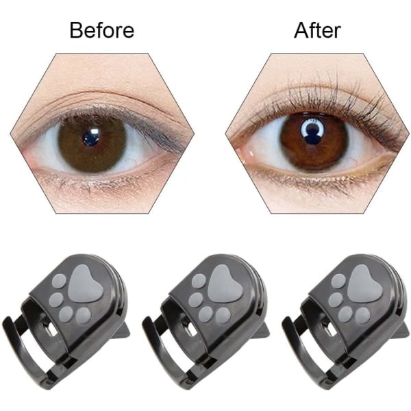 3 st Ögonfransböjare Kompakt storlek Mini ögonfransböjare Ögonfransböjare med silikonpad för nybörjare i hemresesalongen