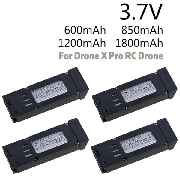 3.7V 600mA 800mA 1200mA 1800mA Litium-akku Eachine E58 S168 JY019 JD19 -droneille 0.03 600 mah