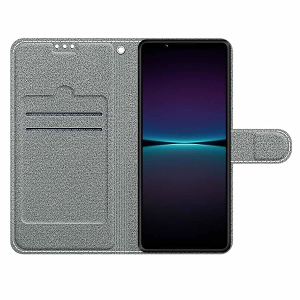 Sony Xperia 10 V Korttipidike Puhelinkotelo Jalustalla ja Hihnalla Puu/Auringonlasku null none null