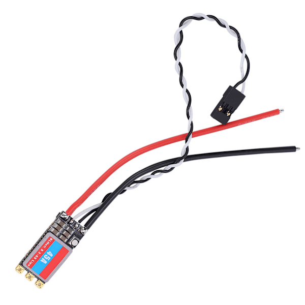 BLHeli_S Børsteløs ESC med LED-lys 2S6S LIPO for FPV RC Drone Tilbehør (45A)