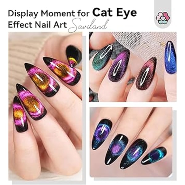 9 st Nagelkonstverktyg Magnetisk Penna Nagelkonst Magnetisk Stav för 3D Kattöga Gel Nagellack