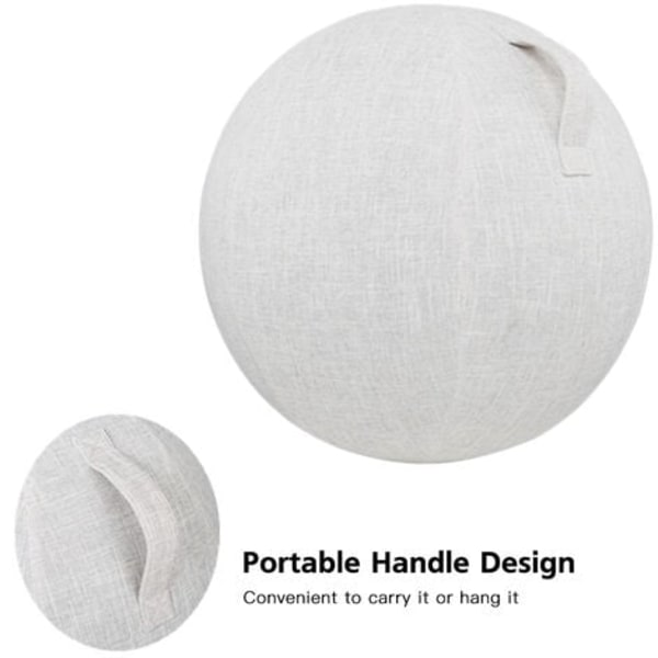 Yoga Bold Beskyttelsescover i Bomuld + Hør 65 cm, Beskyttelsestilbehør til Sportsbolde, Beige