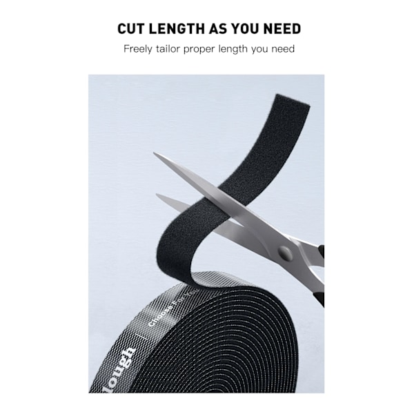 Elough kardborreband kabelorganisatör USB kabelvinda ledningshantering nylon fri skärning slips mus hörlurar sladd kabelskydd