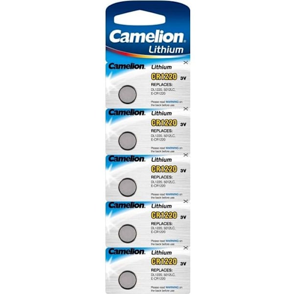 5 Batterier (5 Batterier) Camelion 3v Litium Knapp...