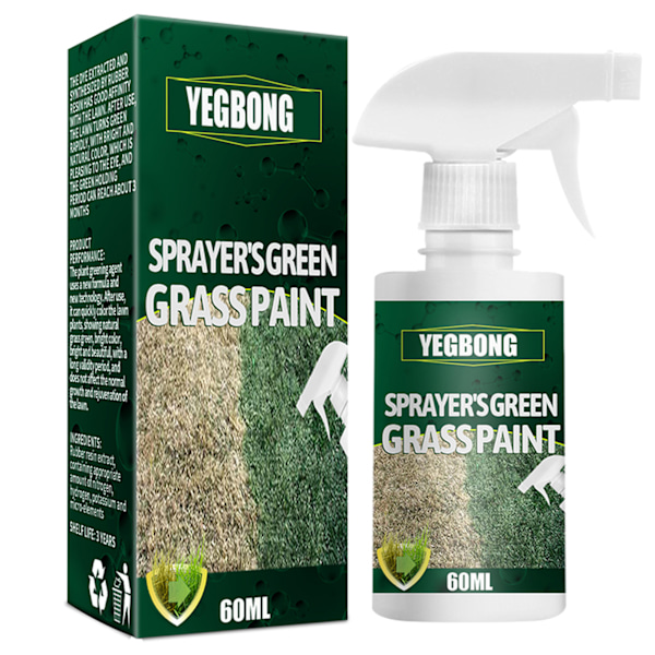 Grøn Græs Farvespray Langtidsholdbar Græsfarve Forbedrer Plettet Dvalende Gulnende Græs til Plæne Ny Plæne