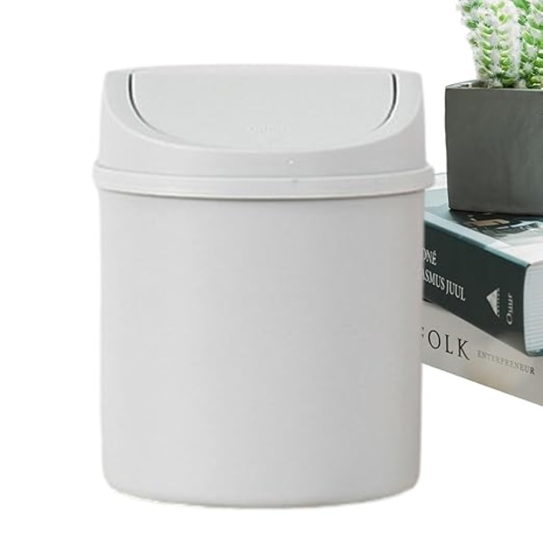 Liten Soptunna | Kreativa Mini Soptunnor med Lock, Soptunna för Köket, Sovrummet, Hemmet, Sminkbordet, Bilens Inredning Odavom
