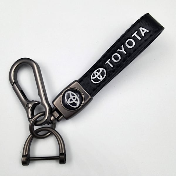 Bil Læder Cykel Nøglering Metal Finish | Kraftig Nøglering | Nøglering Og Krog Montering Gun Farve Hardware Gun Color Hardware Toyota