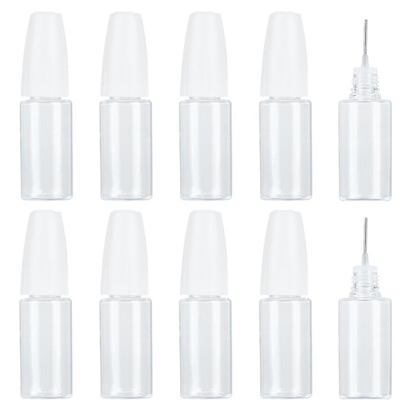 20 st Precisionsapplikatorflaskor med Spets, 10ml/0.34oz Dispenseringsnål PET Tom Limflaska