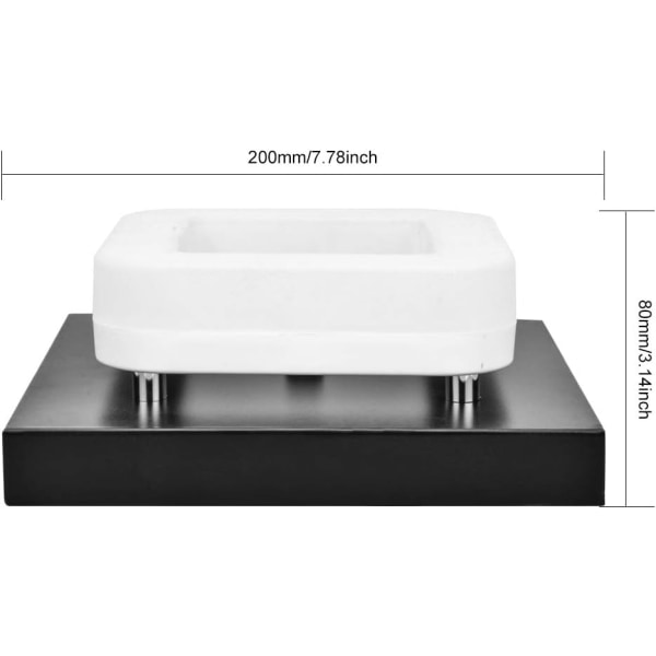 12W LED-loftslampe, nem at installere, hvidt lys, moderne sort firkantet loftslampe