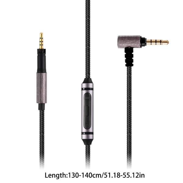 Hodetelefon Audio Kabel for Sennheiser Momentum Momentum 2.0 On Ear Over Ear Hodetelefoner Skyve Volumkontroll Sølv