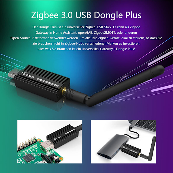 Sonoff Zigbee Gateway, ZBDongle-E USB Zigbee 3.0 USB Dongle Plus, EFR32MG21 + CH9102F Zigbee USB Stick EFR32MG21 Koordinator til ZHA i Hjemmet