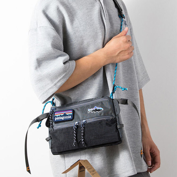 Pata Herr Crossbody Bröstväska Etiketter Unisex Vuxna Utomhus Vattentäta Axelväskor Black