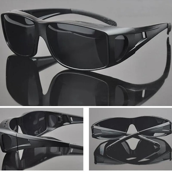 Uudet polarisoidut linssit miesten ajo- ja kalastussaurinkolasit, peittävät miinuslasit, käännettävät Polaroid-aurinkolasit, Oculos De Sol Masculino black frame gray