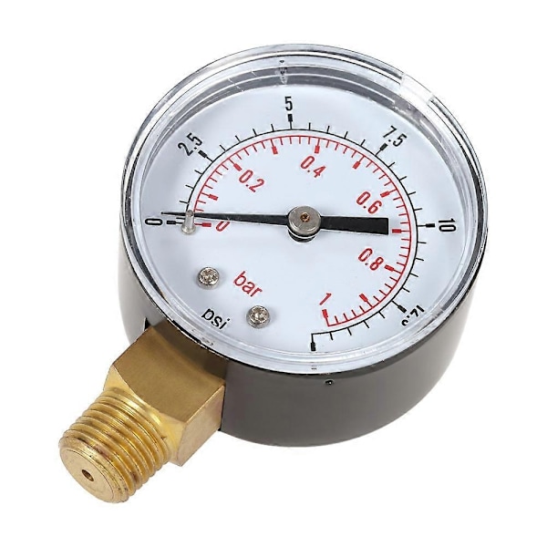 50mm 0~60psi 0~4bar Bassengfilter Vanntrykksmåler Hydraulisk Trykkmåler Manometer 1/4\" NPT Gjenge - Perfekt 1