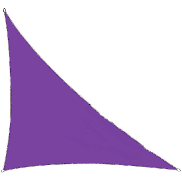 Vedenpitävä aurinkovarjo purje puutarhaan, suorakulmainen kolmio aurinkosuoja purje katos UV-suoja uima-altaan peite violetti【HY】 Purple 3*4*5m
