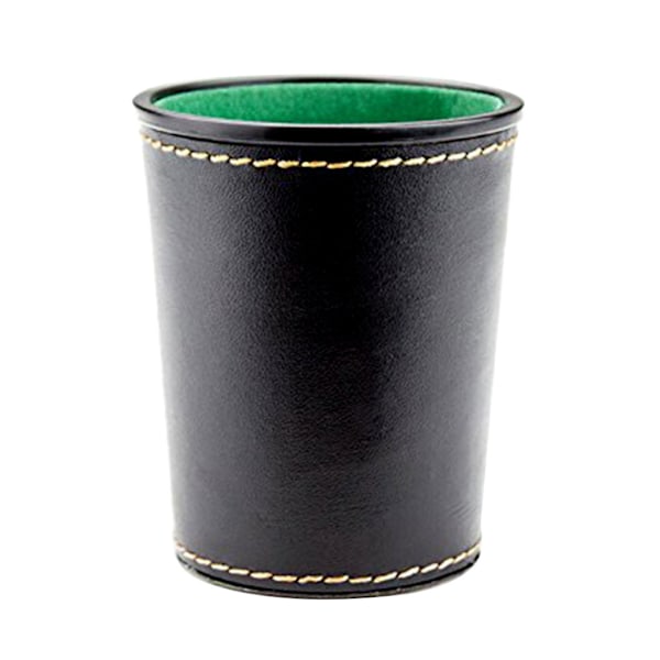 1 Piece Faux Leather Trumpet Shape Flannel Dice Cup Bar KTV Entertainment Dice Cup Party Game Table Games Accessories