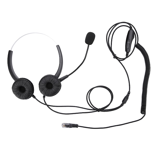 Crystal RJ9 Callcenter-headset med brusreducering Bekvämt Callcenter-headset++