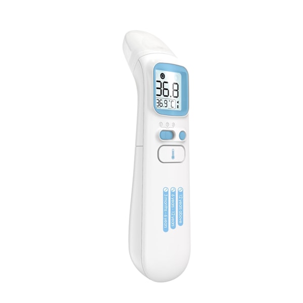 Berøringsfri Termometer til Voksne,Pande og Øre LCD Display Termometer til Feber,Infrarød Magnetisk Termometer til Baby Børn Overflade og Rum