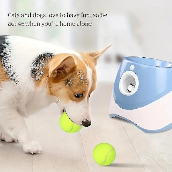 Automatisk Hundefodboldkaster med 3/6/9 Bolde - Holdbar Boldkastningsmaskine til Små og Mellemstore Hunde Grøn 9 Balls Green