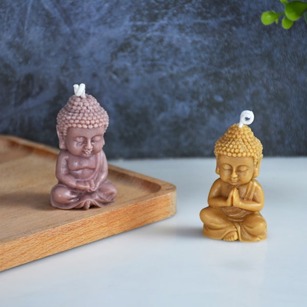 Buddha Lysfremstilling Dekoration Silikone Resin Form til Røgelse og Lys Cement Statue Form Kunst 0.07 2