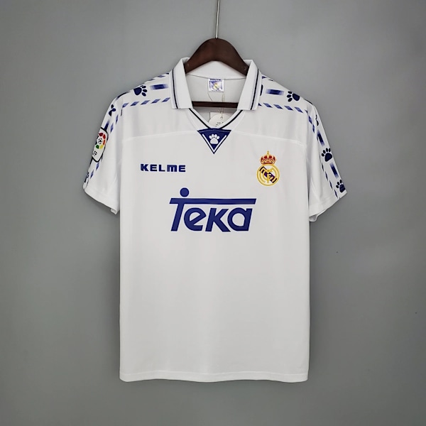 REAL MADRID 1996 - 1997 HJEMMEDRAKT Retro Fotballdrakt for Menn L