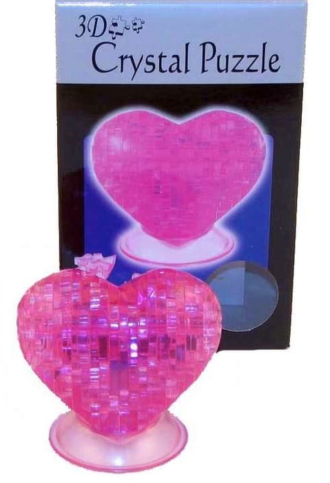 Crystal Puzzle 3D Hjerte 46 biter{yh} 134