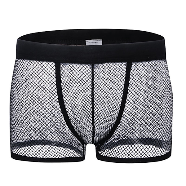 Men's underwear Sexy transparent mesh boxers Mesh