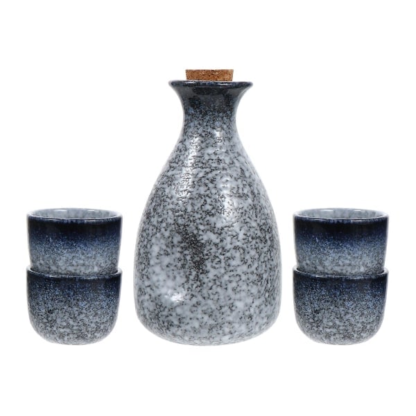 Keramiska Sakekoppar och Canvas Set, Sakeglas, Sake Set, Sakékopp, Blandade Färger, 8X8X14CM