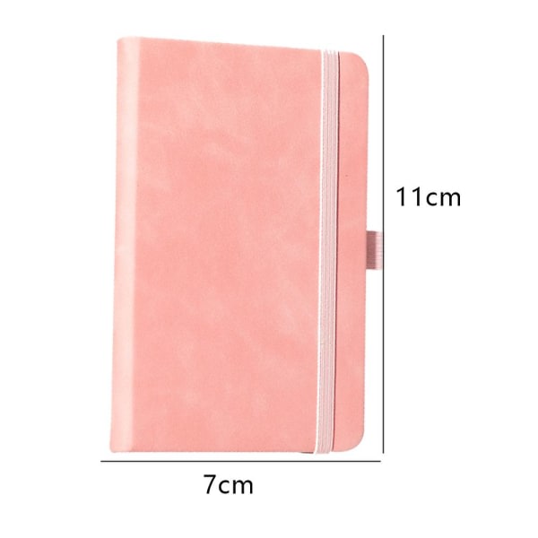 2-pack fodrad journalanteckningsbok, inbunden Pu-läderanteckningsbok, A7, anteckningsbok med liten ficka Bulk A7 Ljusblå*rosa