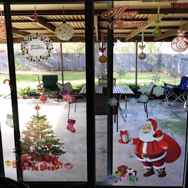 Juldekoration Santa Claus fönster klistermärken DIY fönster 4ddd | Fyndiq