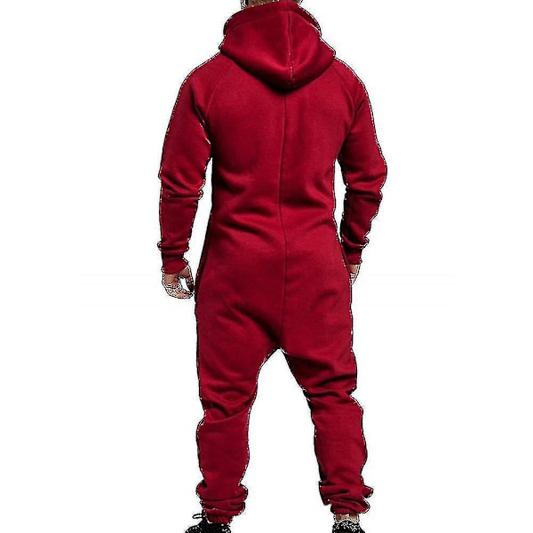 Jumpsuit til mænd Enkelt stykke Wine Red