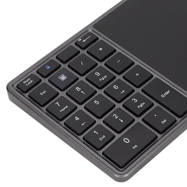Trådløst numerisk tastatur med touchpad, 22 taster, 2.4G, dobbelt tilslutningstilstand, Type-C interface, bærbart tastatur til bærbar computer, grå
