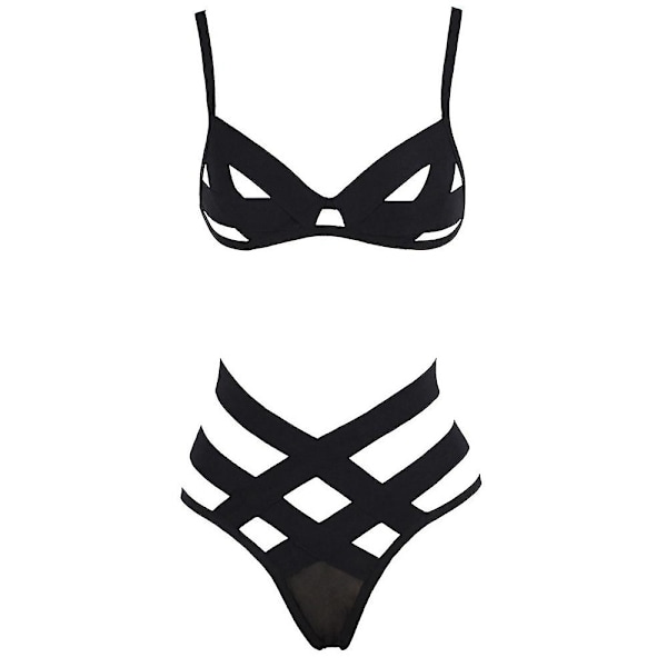 Dame Sexy Undertøysett BH String Truse Tre Stropper Three Straps S