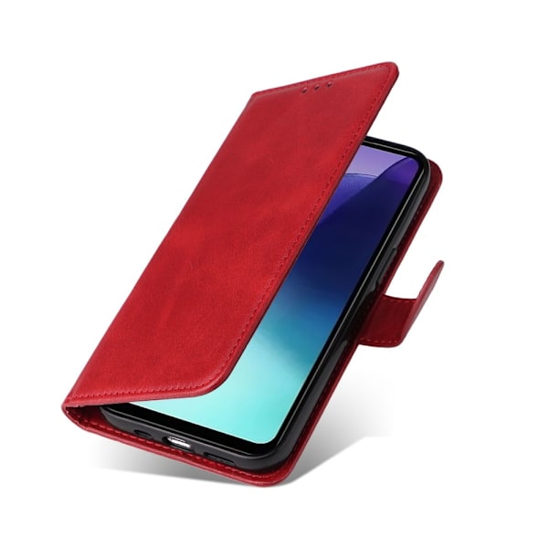SKALO Xiaomi Redmi 14C PU Lær Lommebokdeksel - Flere Farger Red RED