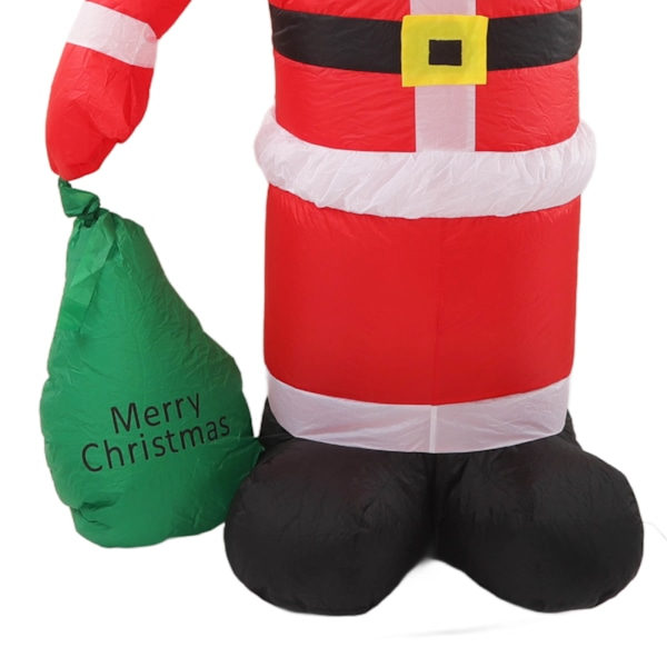 Oppustelig Julemand Dekoration Med Indbygget LED Belysning Vandafvisende Oppustelig Pose Julemand Til Have Julefest EU Stik 100-240V