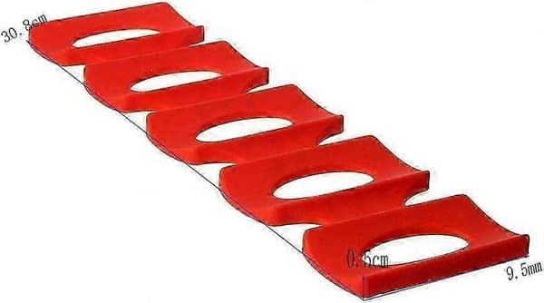 2 stk. silikone vinreoler, foldbare, rød og grøn (30,8 * 9,5 * 0,5 cm)